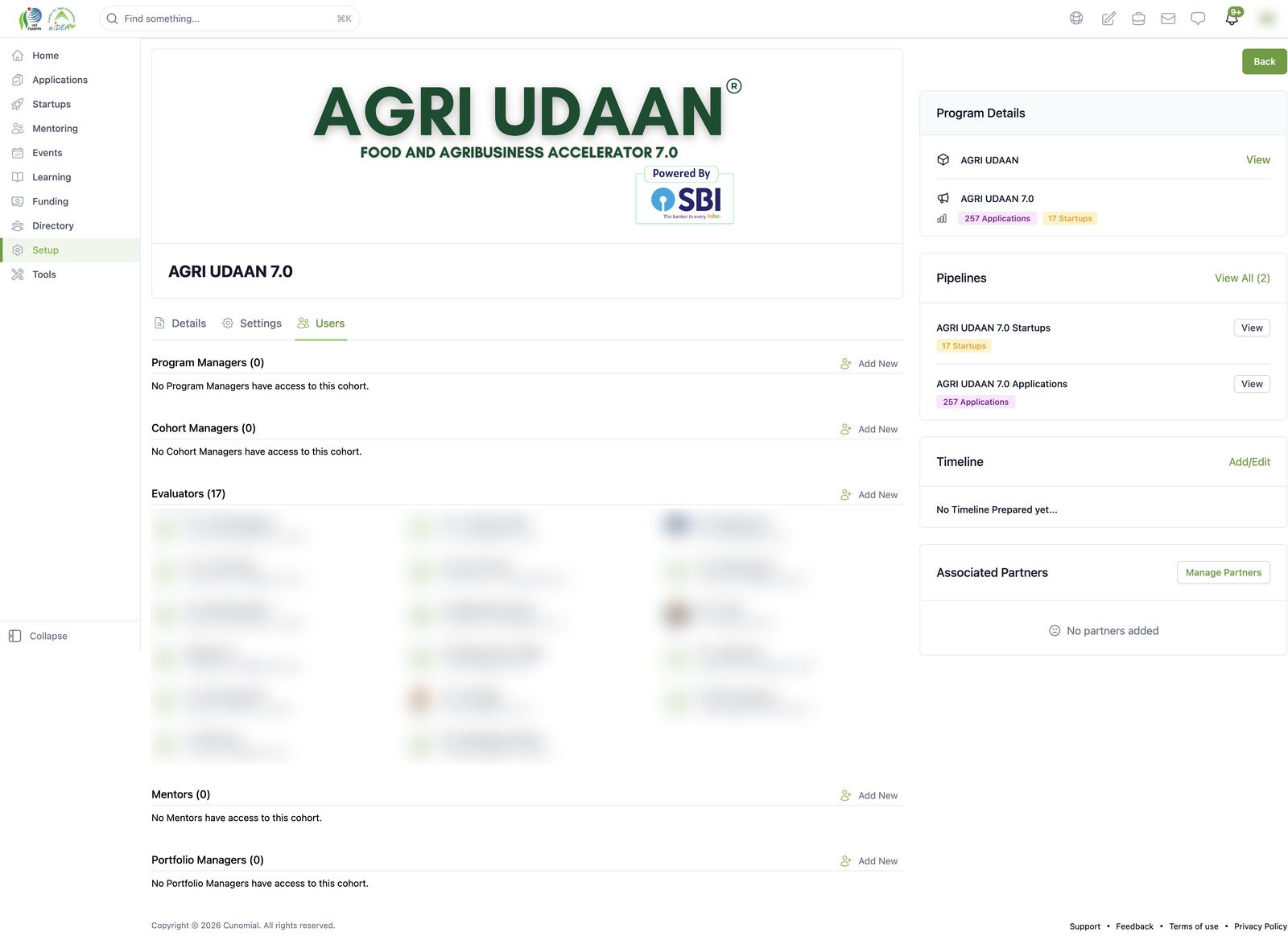 Cohort detail: Users tab