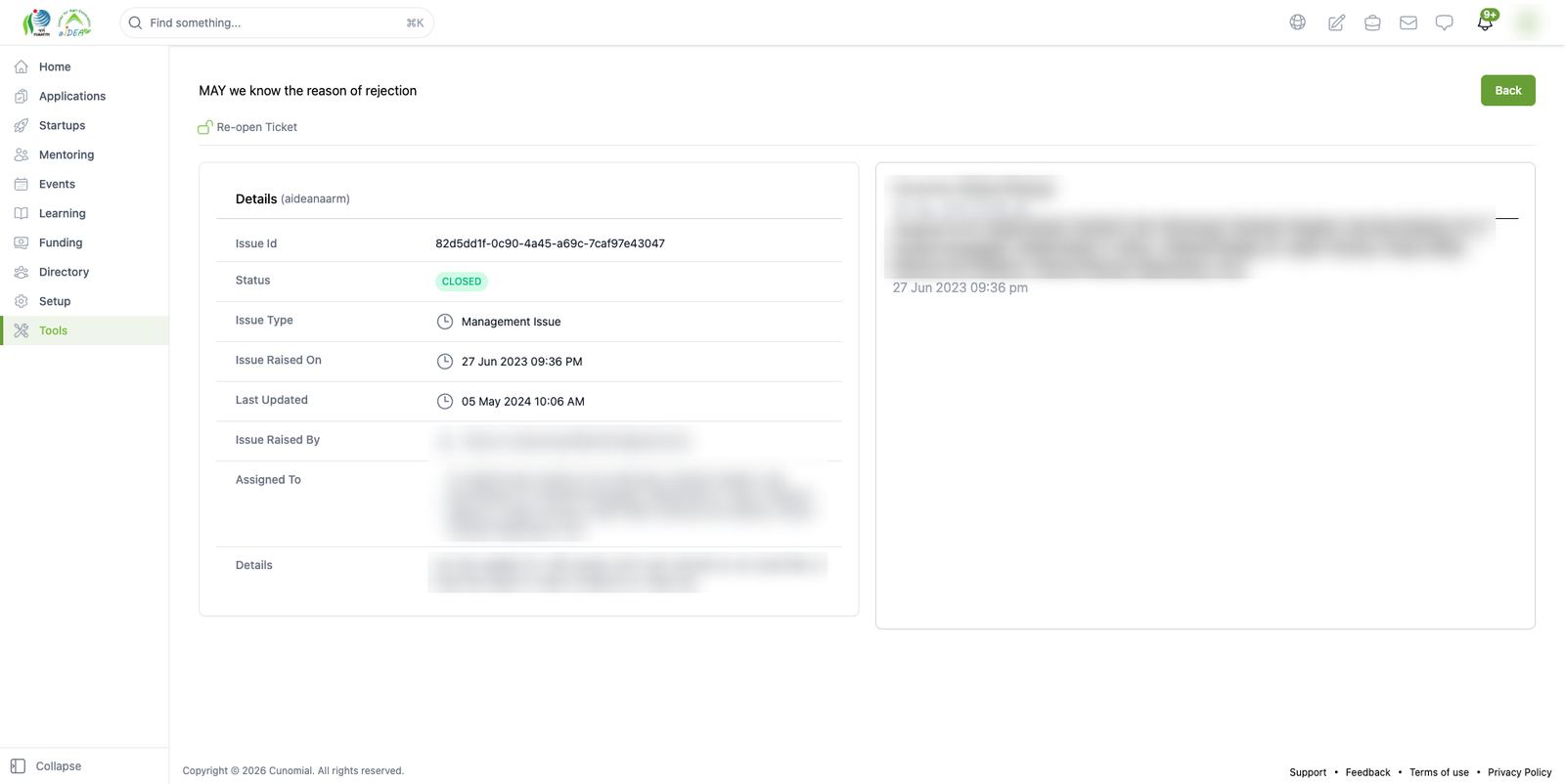 Grievance detail
