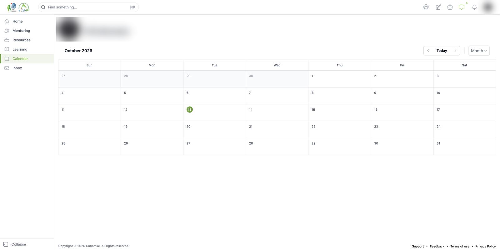 Calendar (founder), month view